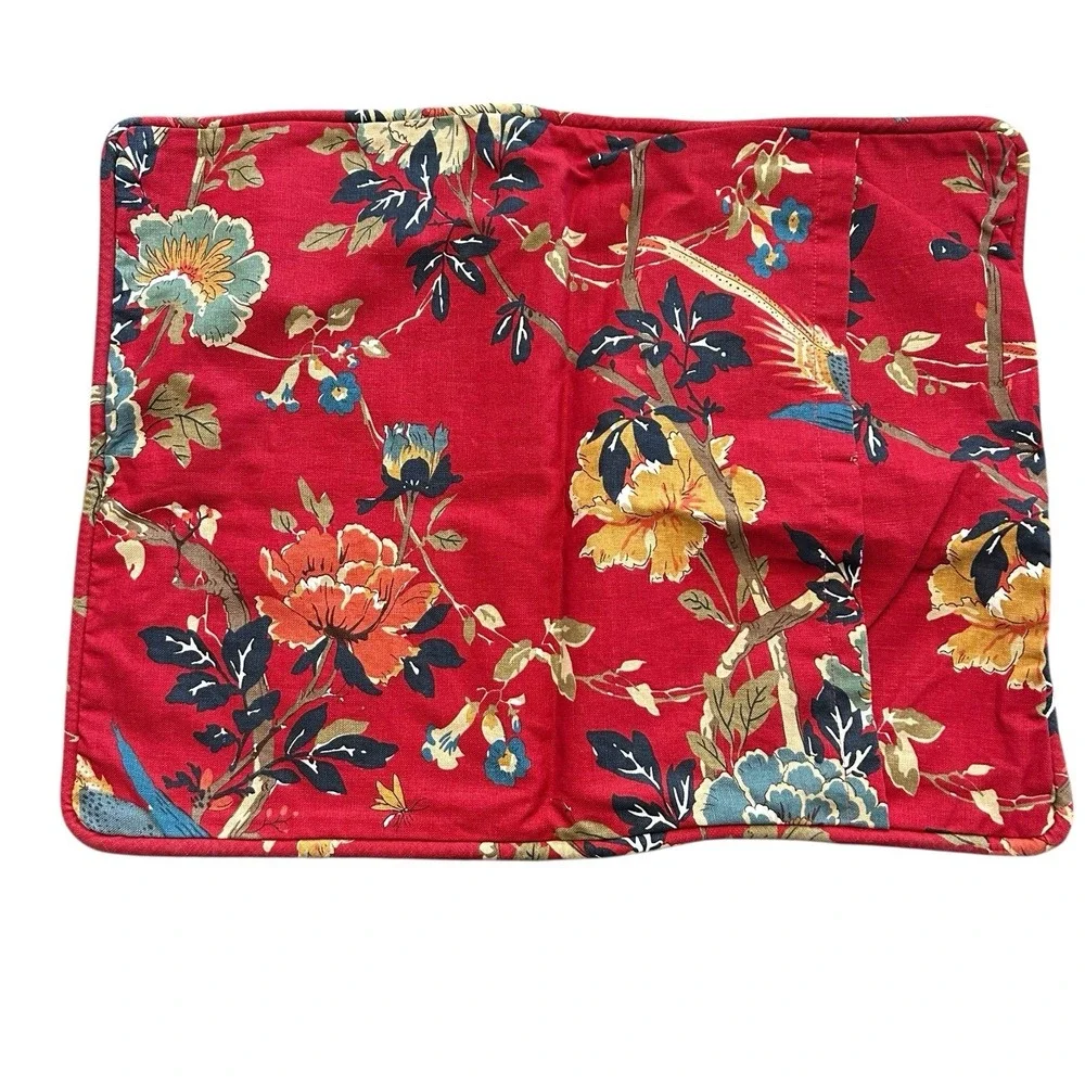 Pottery Barn Brighton Chinoiserie Standard Sham‎ Linen Cotton Case Envelope Back